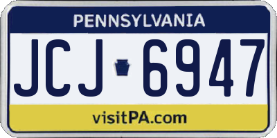 PA license plate JCJ6947