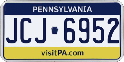 PA license plate JCJ6952