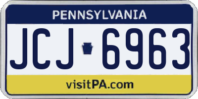 PA license plate JCJ6963