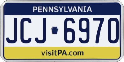 PA license plate JCJ6970