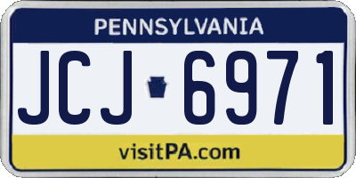 PA license plate JCJ6971