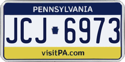 PA license plate JCJ6973