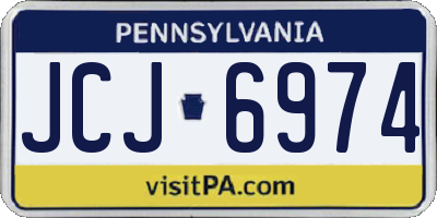 PA license plate JCJ6974