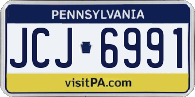 PA license plate JCJ6991