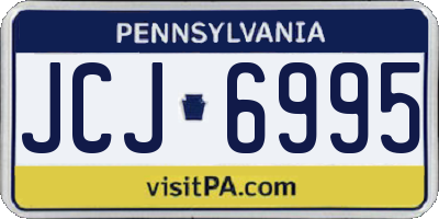 PA license plate JCJ6995