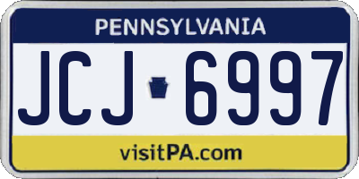 PA license plate JCJ6997