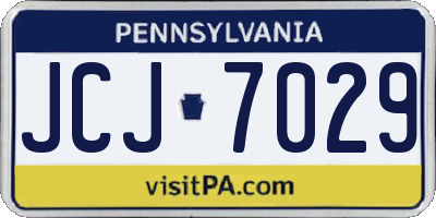 PA license plate JCJ7029