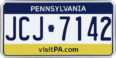 PA license plate JCJ7142