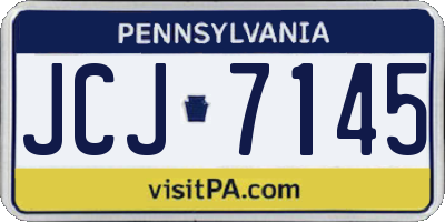 PA license plate JCJ7145