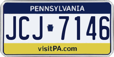 PA license plate JCJ7146