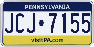 PA license plate JCJ7155