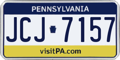 PA license plate JCJ7157