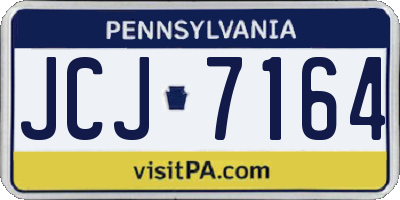PA license plate JCJ7164
