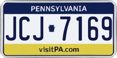 PA license plate JCJ7169