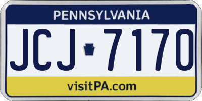PA license plate JCJ7170