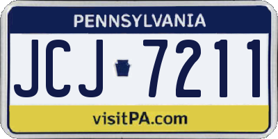 PA license plate JCJ7211