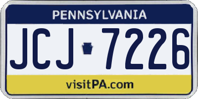 PA license plate JCJ7226