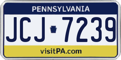 PA license plate JCJ7239