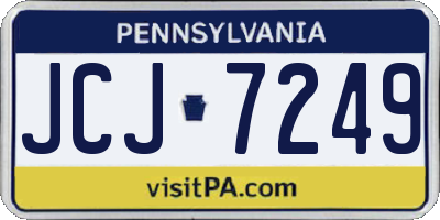 PA license plate JCJ7249