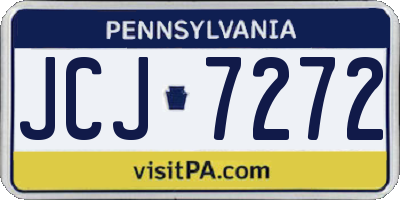 PA license plate JCJ7272