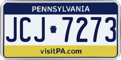PA license plate JCJ7273