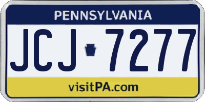 PA license plate JCJ7277