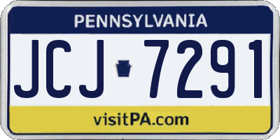 PA license plate JCJ7291