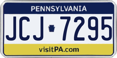 PA license plate JCJ7295