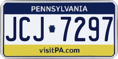 PA license plate JCJ7297