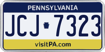 PA license plate JCJ7323