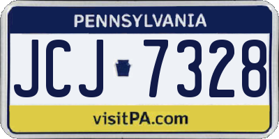 PA license plate JCJ7328