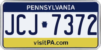 PA license plate JCJ7372