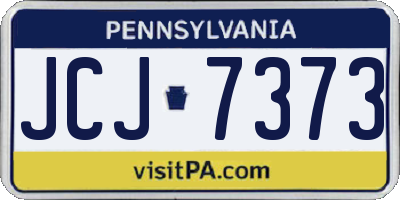 PA license plate JCJ7373