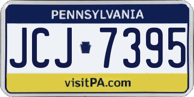 PA license plate JCJ7395
