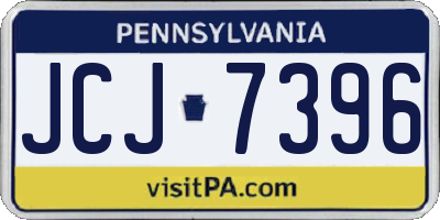 PA license plate JCJ7396