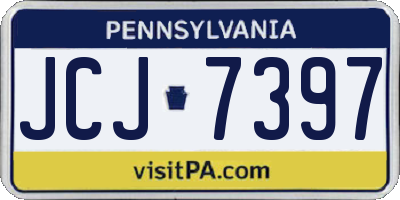 PA license plate JCJ7397