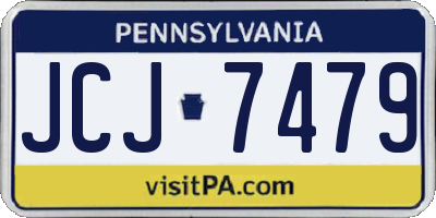 PA license plate JCJ7479