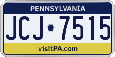 PA license plate JCJ7515