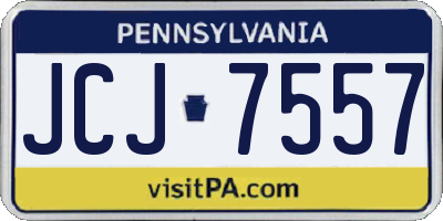 PA license plate JCJ7557