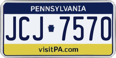 PA license plate JCJ7570