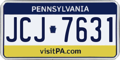 PA license plate JCJ7631