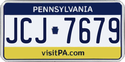 PA license plate JCJ7679