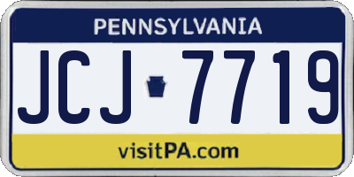 PA license plate JCJ7719