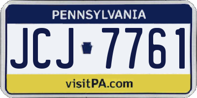 PA license plate JCJ7761