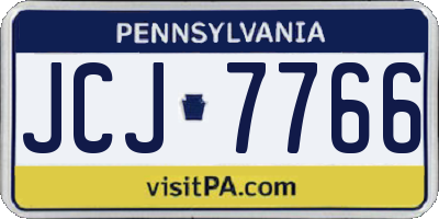 PA license plate JCJ7766