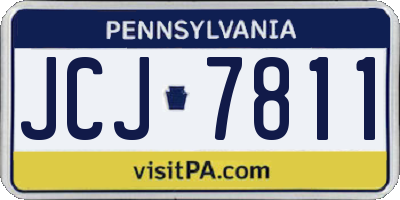 PA license plate JCJ7811