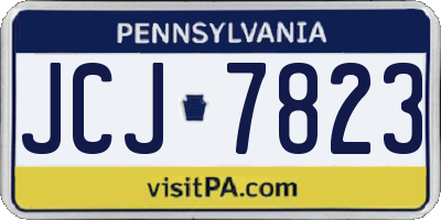 PA license plate JCJ7823