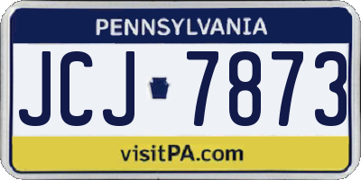 PA license plate JCJ7873