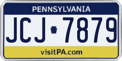 PA license plate JCJ7879