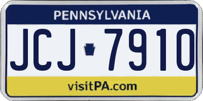 PA license plate JCJ7910